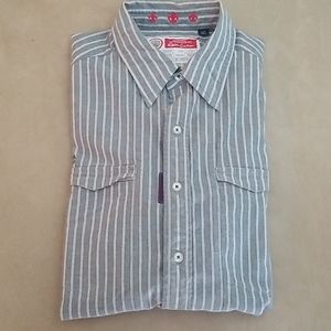 Robert Graham Freshly Laundered Large Grey Shirt